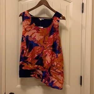 Sleeveless silk Anthropologie blouse